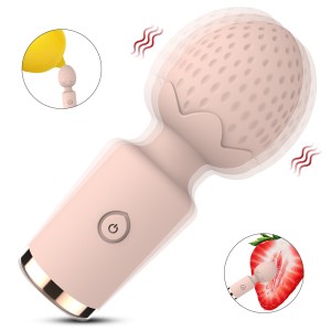 Strawberry AV10 frequency USB charging massage stick for women