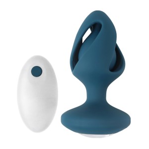 Wireless remote control hollow silicone anal plug