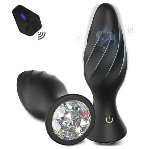 Diamond anal plug for men and women to share vestibular vibration masturbator