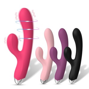 Charging Double G-point Rabbit Vibration Massage AV Stick for Women's Double Shock Masturbation Stick