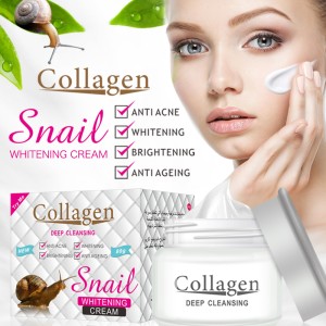 Bone collagen snail whitening anti wrinkle face cream 80g